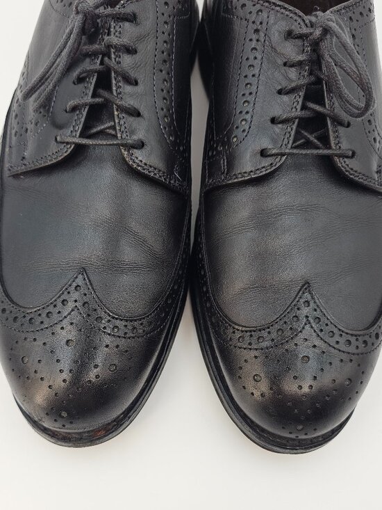 Allen Edmonds Leather Black Wingtip Brogue Oxford Shoes 3350 Men\'s Size 10.5D main image 14